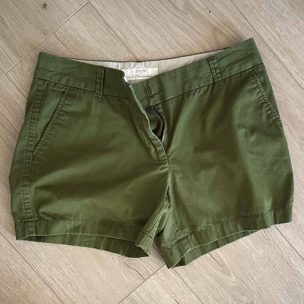 J. Crew Olive Green Women's Chino Shorts